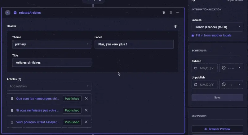 Gestion multilingue de Strapi